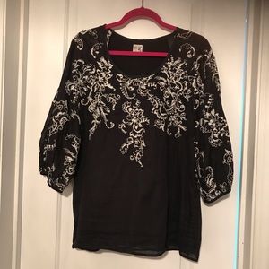Anthropologie Edme & Esyllte embroidered top